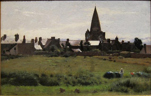 Ville bretonne au petit matin, Larmor (1884)