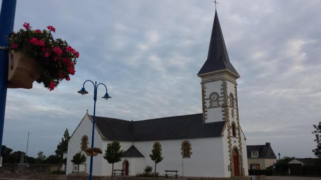 Église Le Tour-du-Parc côté - Presqu'Île de Rhuys - Morbihan ( 56 ) - Bretagne - France