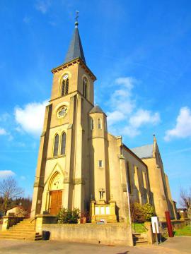 Église Saint-Rémi de Zoufftgen (Moselle, France).