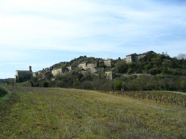Village Lagorce in the Ardèche region, France