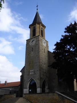 L'église Saint-Matthieu, à Guénange, Moselle, France.