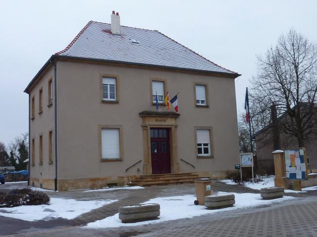 La mairie de Fleury (Moselle), France.