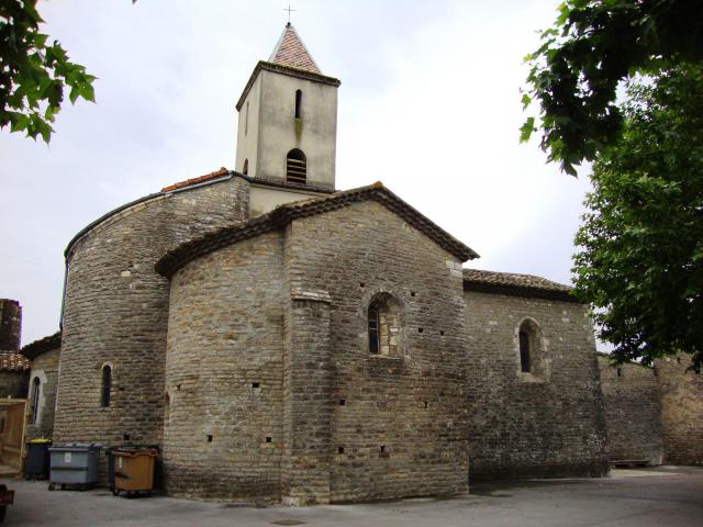 Saint-Maurice-d'Ardèche (Ardèche, Fr) église, côté chevet