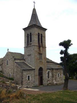 L'Eglise de Saint-Clément (Ardèche, France). Juillet 2006