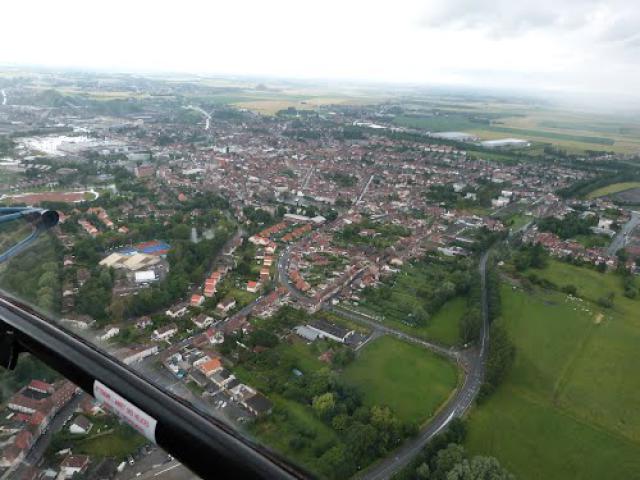 Près de Wallers, vu d'hélico