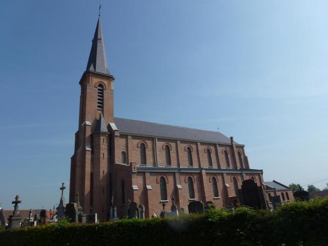 Zuydpeene (Nord, Fr) église, façade sud