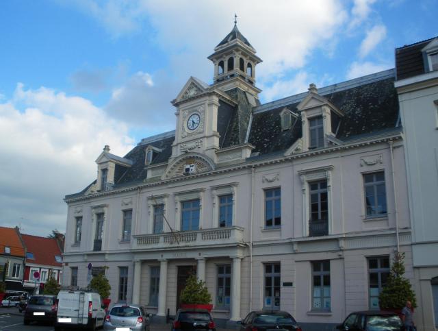 Vue de l'hôtel de ville de Lannoy dans le Nord.