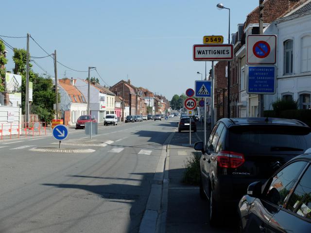 Vue d'une entrée de la commune de Wattignies.