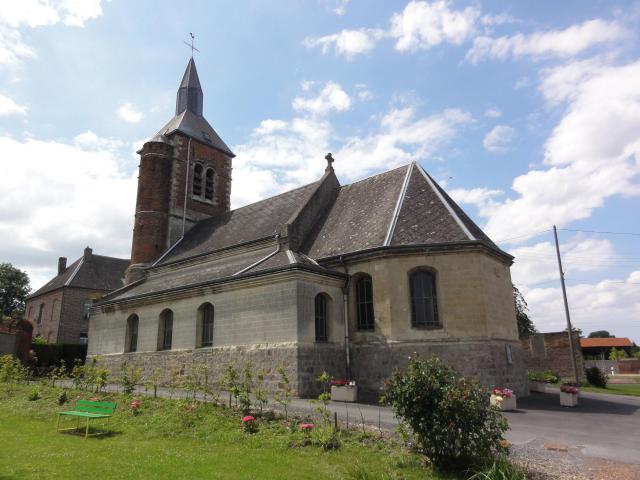Montrécourt (Nord, Fr) l'église
