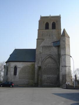 Eglise de Saint-Georges-sur-l'Aa, Nord, Nord-Pas-de-Calais, France
