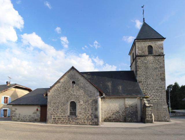 Unknown language: Église Sainte-Agathe de Corlier.