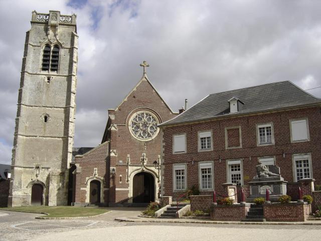 Center of the village of Carnières