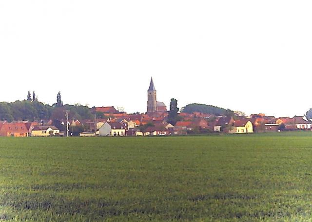 Prise de vue du village de Bugnicourt