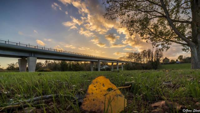 Vue côté Est, du Pont du Contournement.