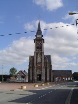 Photo de l'église d'Ovillers (commune de Solesmes)
