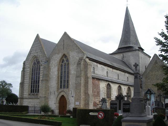 Eglise Saint-Folquin de Volckerinckhove (France, Nord).