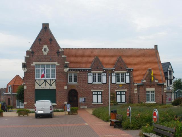 Vue de la mairie de Méteren.