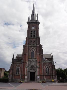Wignehies (Nord, Fr) église, façade