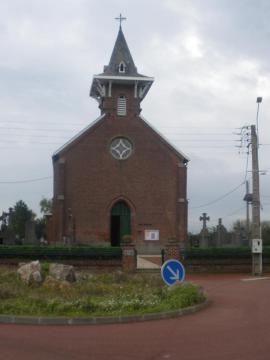 Vue de l'église Saint-Vaast de Capinghem.