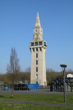Old clock tower from the railways - 2011-03-24