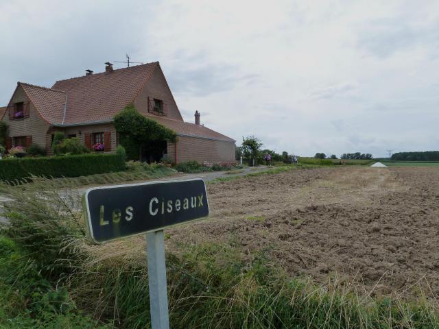 Le vallon de la becque du Dail vu du hameau 'Les Ciseaux" à Boëseghem dans le Nord Nord-Pas-de-Calais.- France.