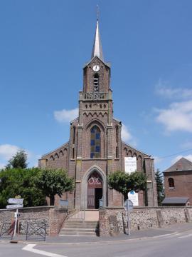 Mairieux (Nord, Fr) église, façade