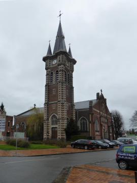 L'église de La-Nativité-de-Notre-Dame Fournes-en-Weppes, France