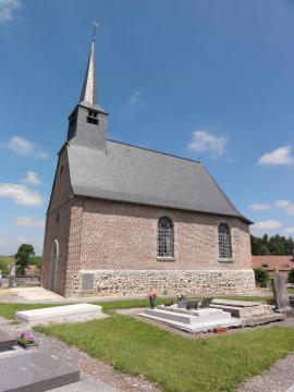 Bersillies (Nord, Fr) église, vue latérale.