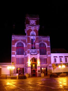 Annoeullin, Hôtel de Ville, de nuit