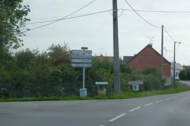 D942, kruising met D154, weg naar Obies