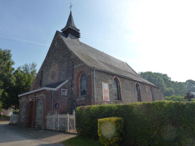 Oxelaëre (Nord, Fr) église, entree