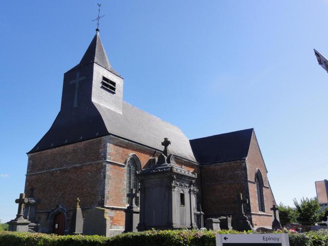 Clairfayts (Nord, Fr) église coté tour