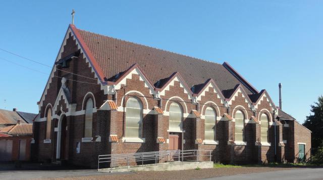 lieu représenté : église Notre-Dame-de-Pellevoisin de Flines-lez-Raches