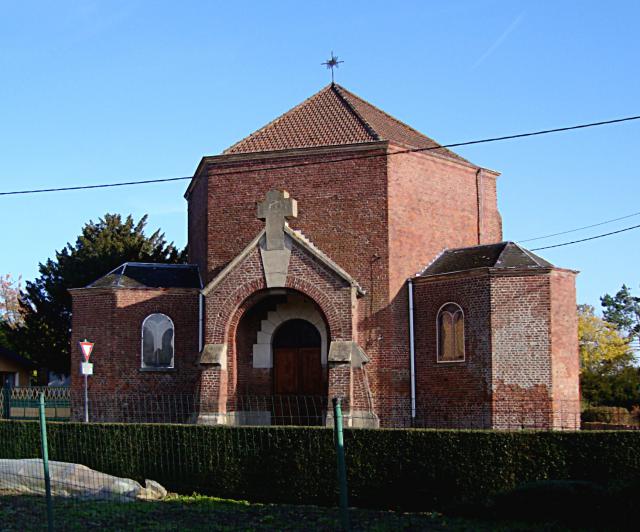La chapelle de Ligny-le-Grand dans la commune d'Illies (Nord).