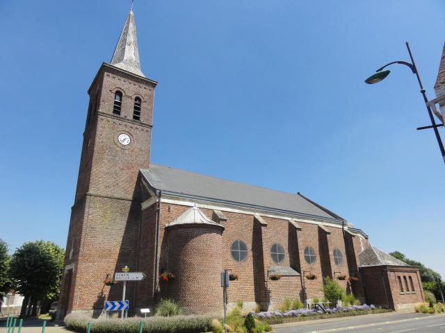 lieu représenté : église Notre-Dame-de-la-Visitation d'Écaillon
