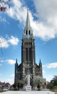 L'église d'Estaire, Nord, France.