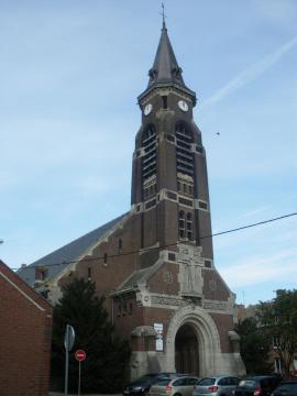 Vue de l'église Saint-Vaast de La Chapelle-d'Armentières.