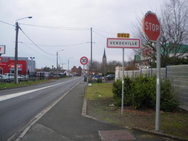 Vue d'une entrée de la commune de Vendeville.