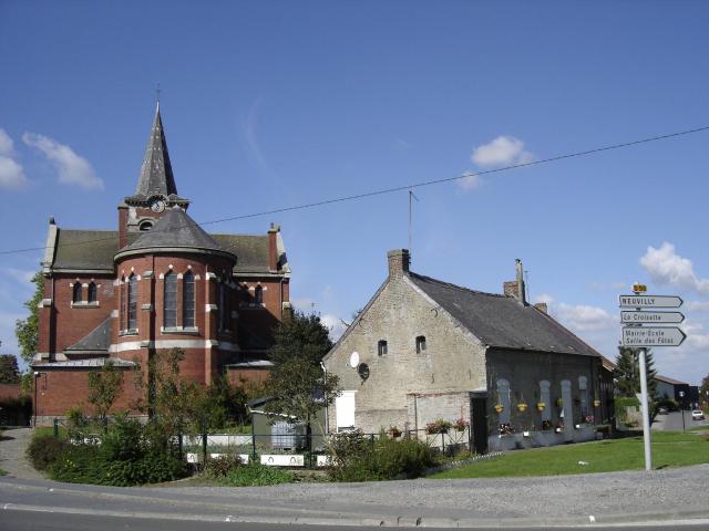 Forest-en-Cambrésis Center of the village with church