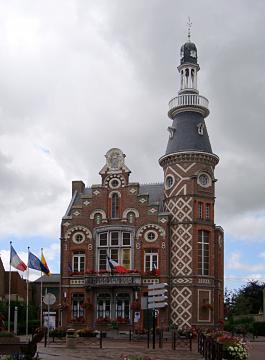 L'hôtel de ville de Wambrechies (Nord).