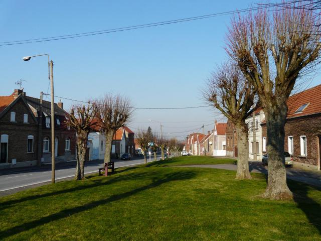 La rue Pierre-Curie à Rumilly-en-Cambrésis