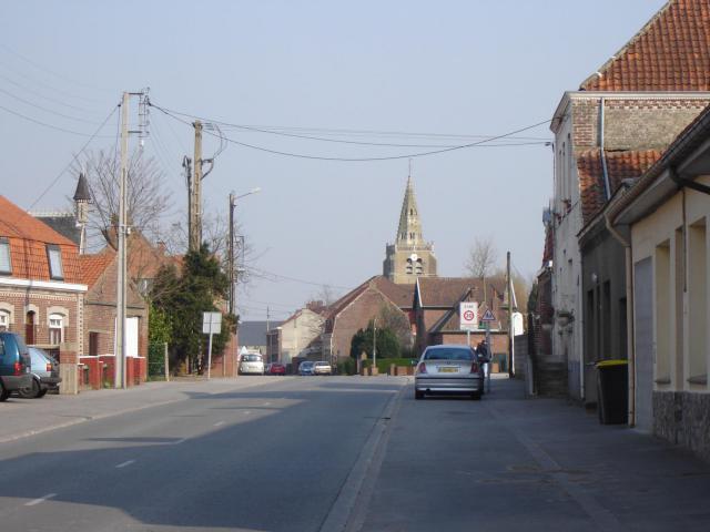 Eglise Saint-Martin in Looberghe, Nord, Nord-Pas-de-Calais, France