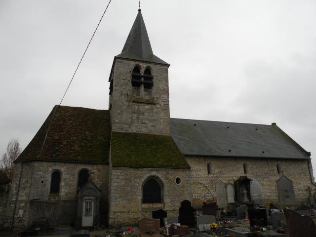 mur nord de l'église d'Abbecourt