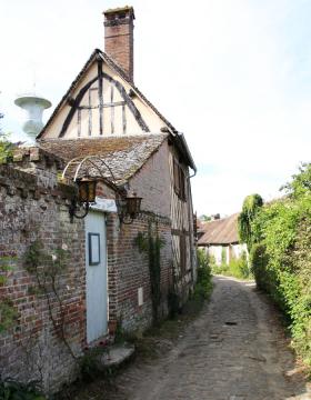 A typical street in Gerberoy, a French village in Picardie