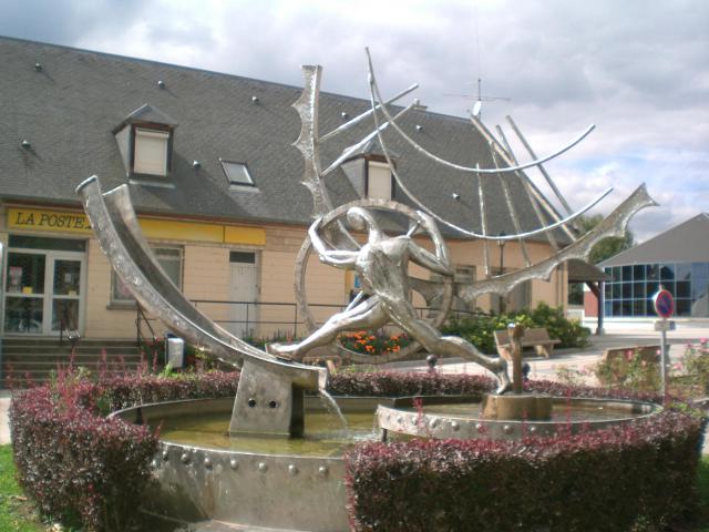fontaine devant la mairie de bornel oise france