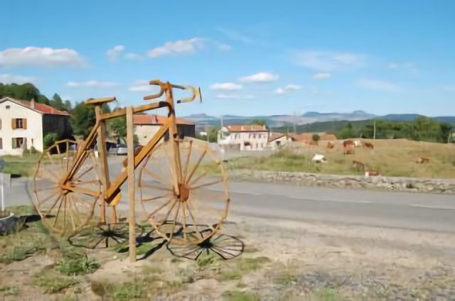 La route du Tour de France au Pièbre (Ardèche)