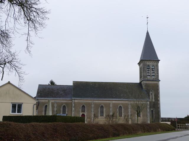 L'église Saint-Martin à Ménil-Erreux (Orne, Normandie, France).