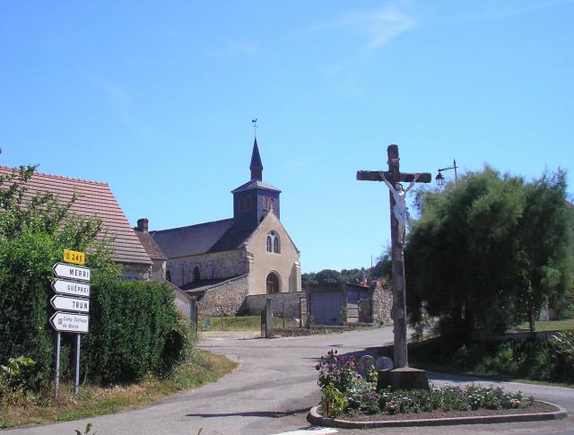 Brieux (Normandie, France). L'église Notre-Dame.