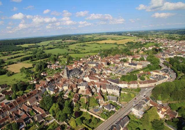 La cité historique de bellême vue d'en haut.
