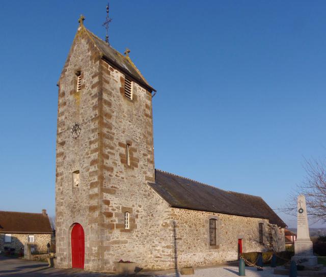 Antoigny (Normandie, France). L'église Saint-Martin.